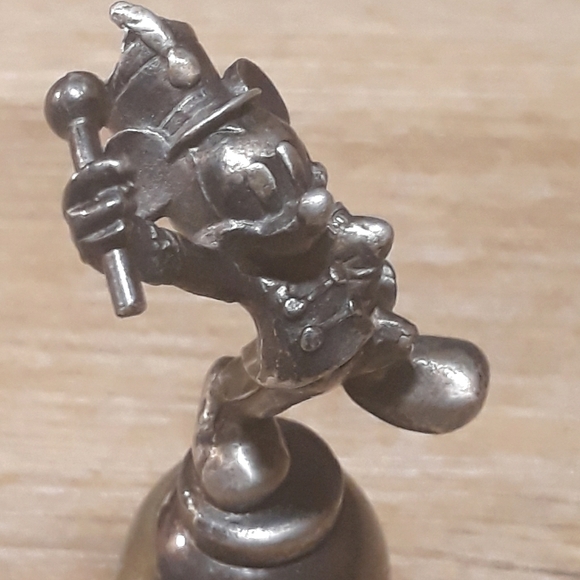 Vtg New England Disney Silver Plated Mickey Mouse Marching Band Bell - Picture 2 of 11